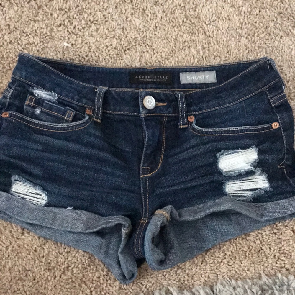 Short Aeropostale Denim Ripped Shorts